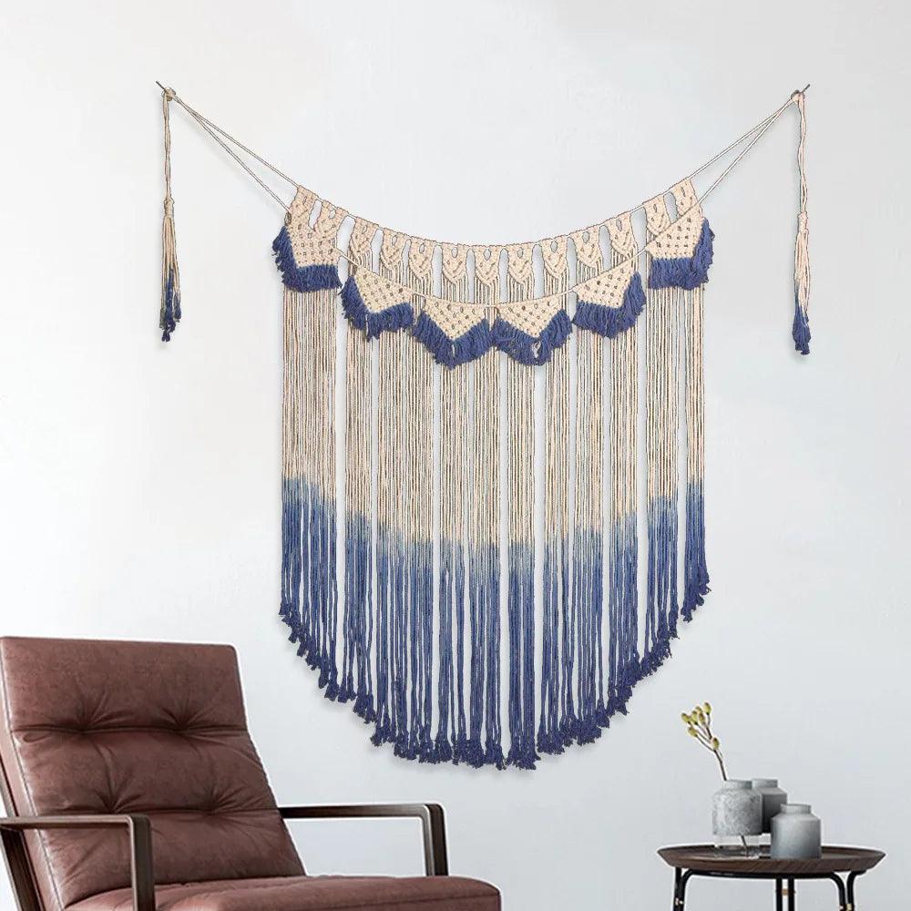 Macrame Tapestry Wall Hanging Bohemian Chic Woven Wall Tapestry