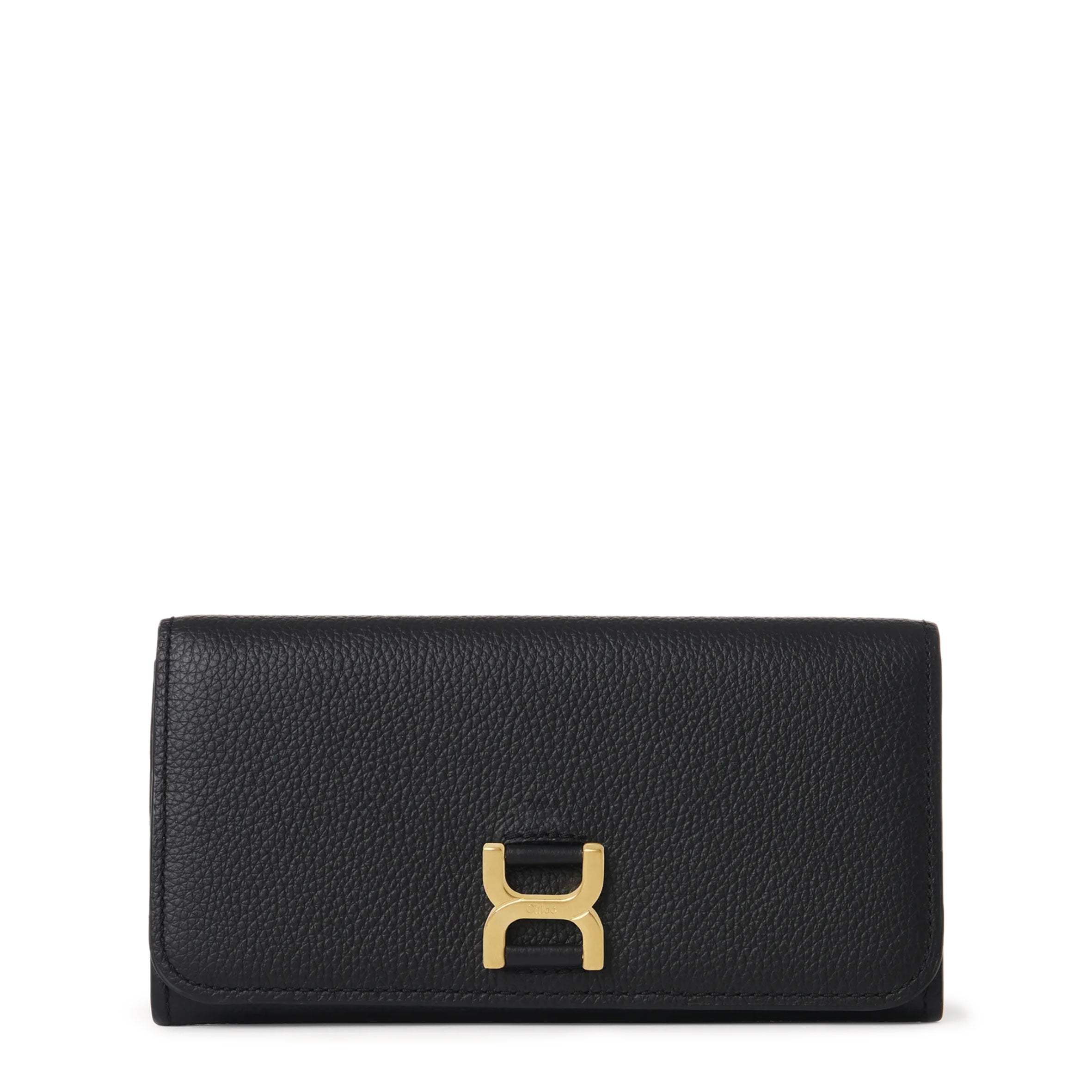 Marcie Long Flap Wallet, Black