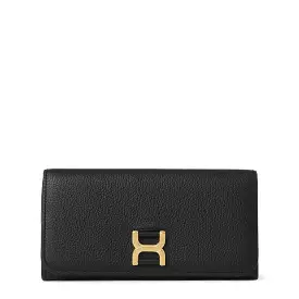 Marcie Long Flap Wallet, Black