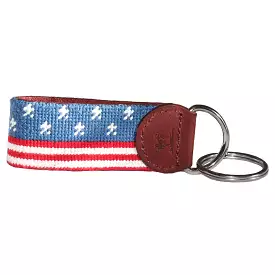 Needlepoint Key Fob - Stars and Stripes