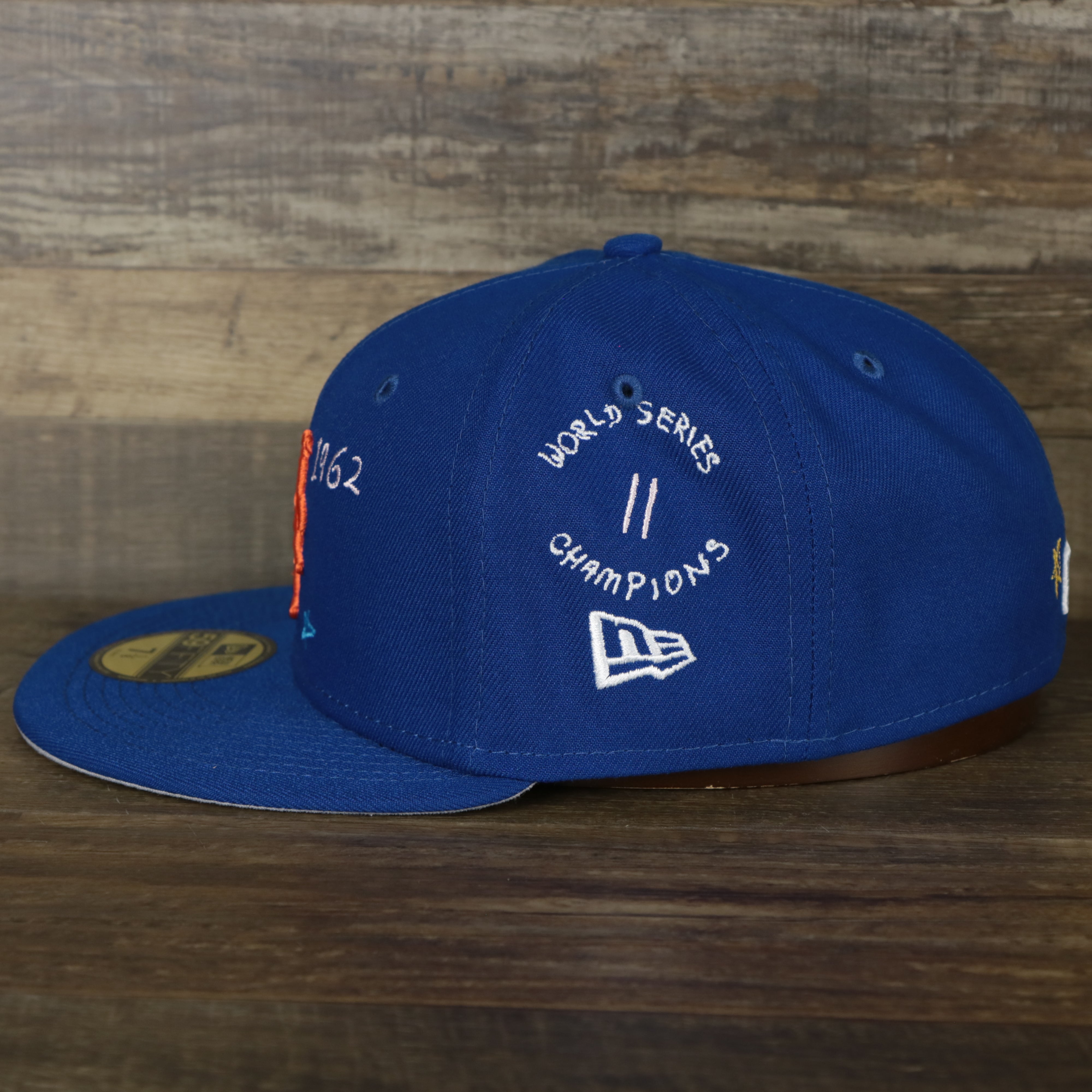 New York Mets “Scribble” Side Patch Gray Bottom 59Fifty Fitted Cap | Royal