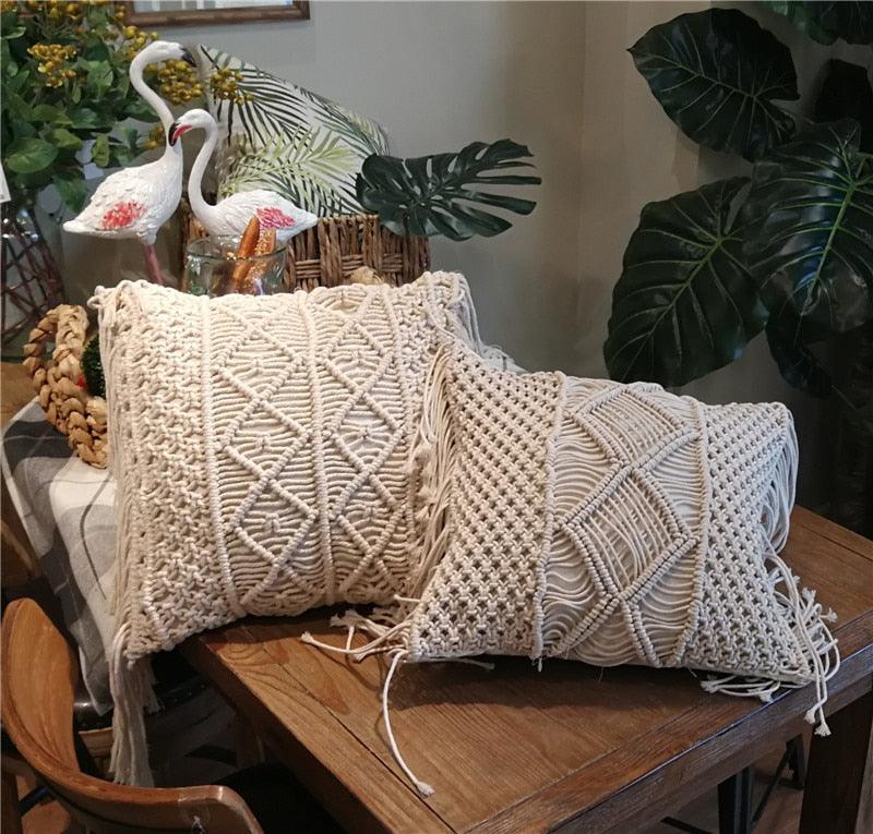 Nordic Knitted Tassel Crocheted Decorative Pillows