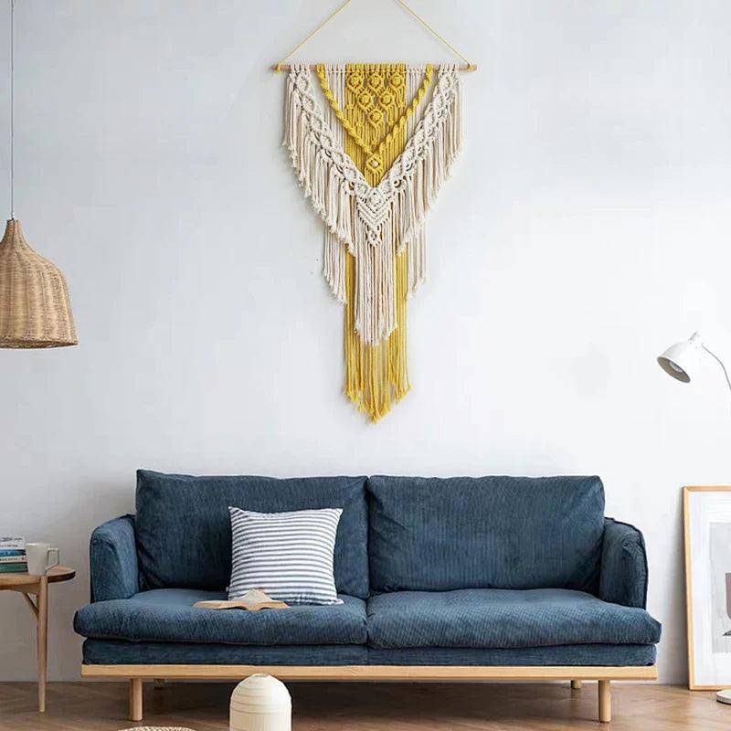 Nordic Macrame Wall Hanging Handmade Tapestry