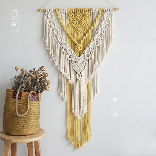 Nordic Macrame Wall Hanging Handmade Tapestry