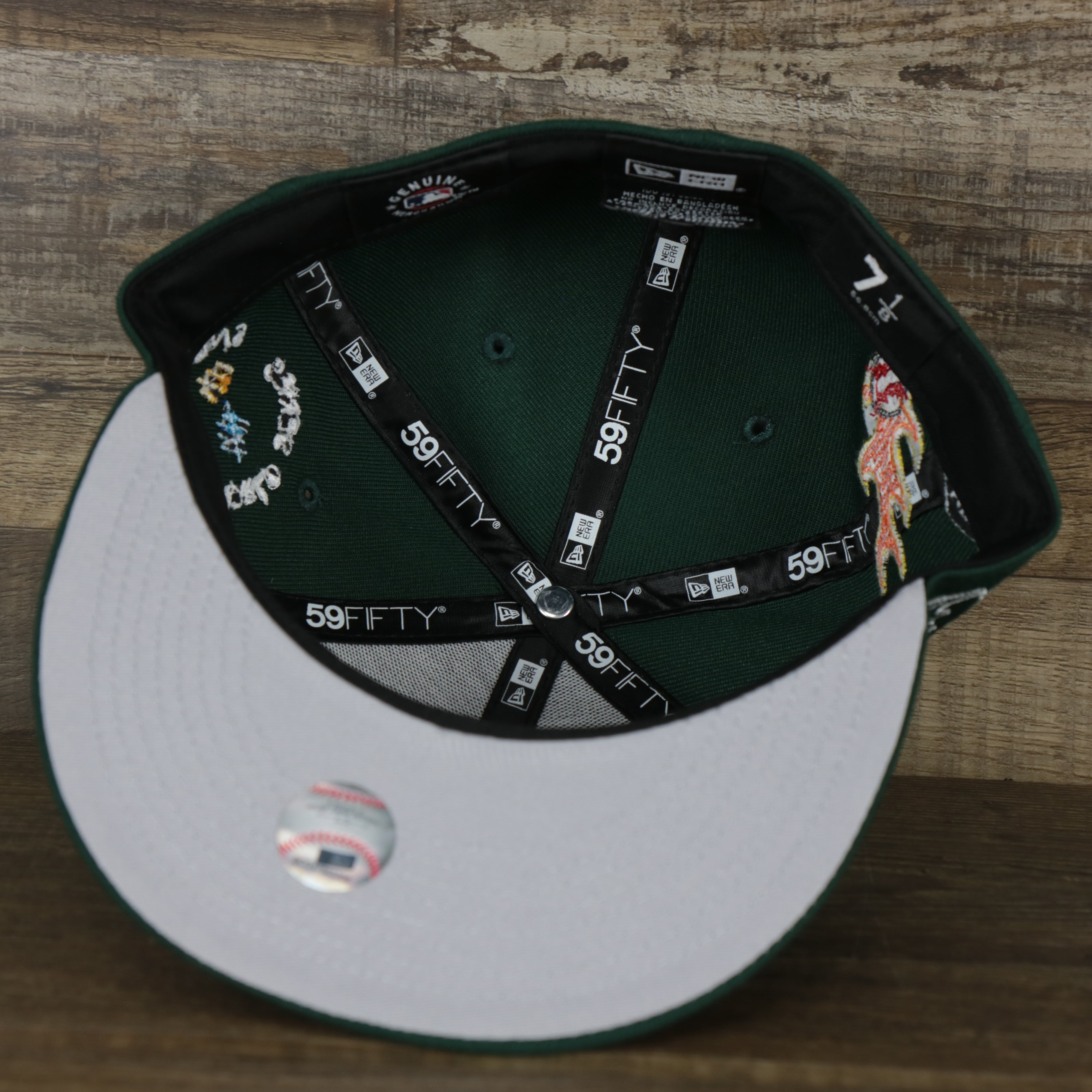 Oakland Athletics “Scribble” Side Patch Gray Bottom 59Fifty Fitted Cap | Green