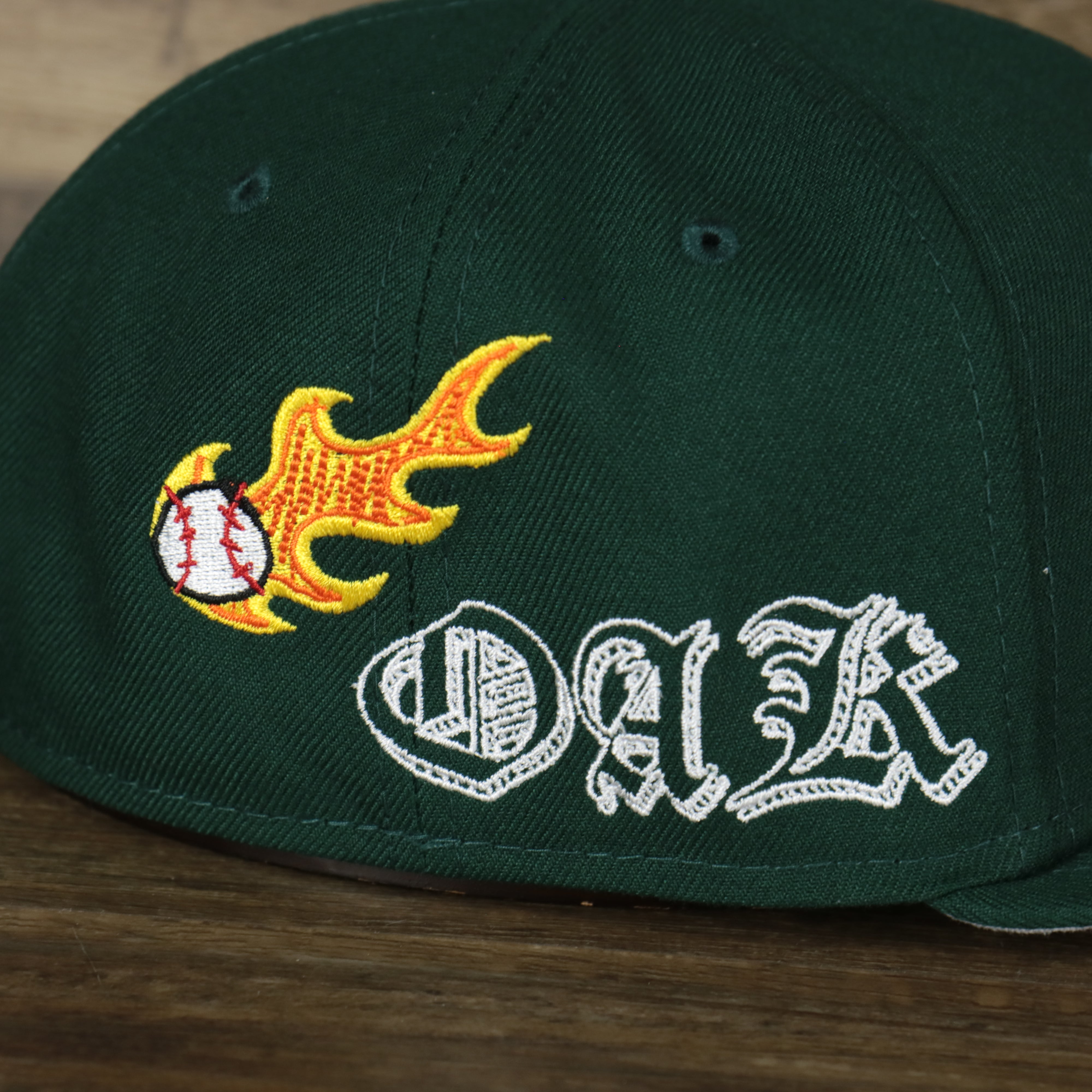 Oakland Athletics “Scribble” Side Patch Gray Bottom 59Fifty Fitted Cap | Green