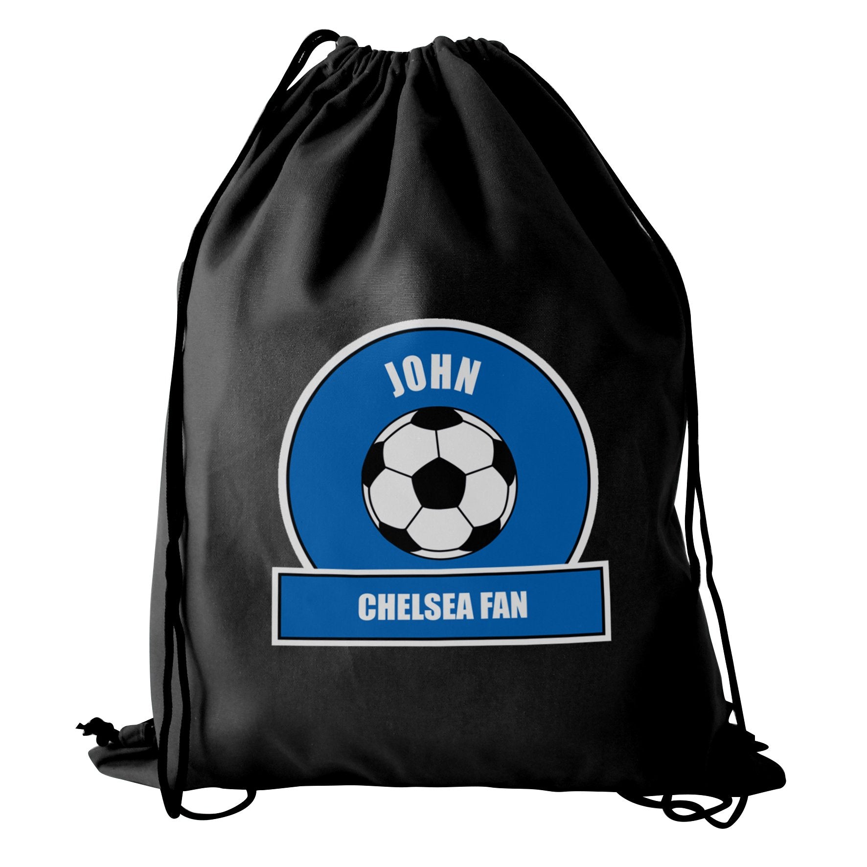 Personalised Dark Blue Football Fan Swim & Kit Bag