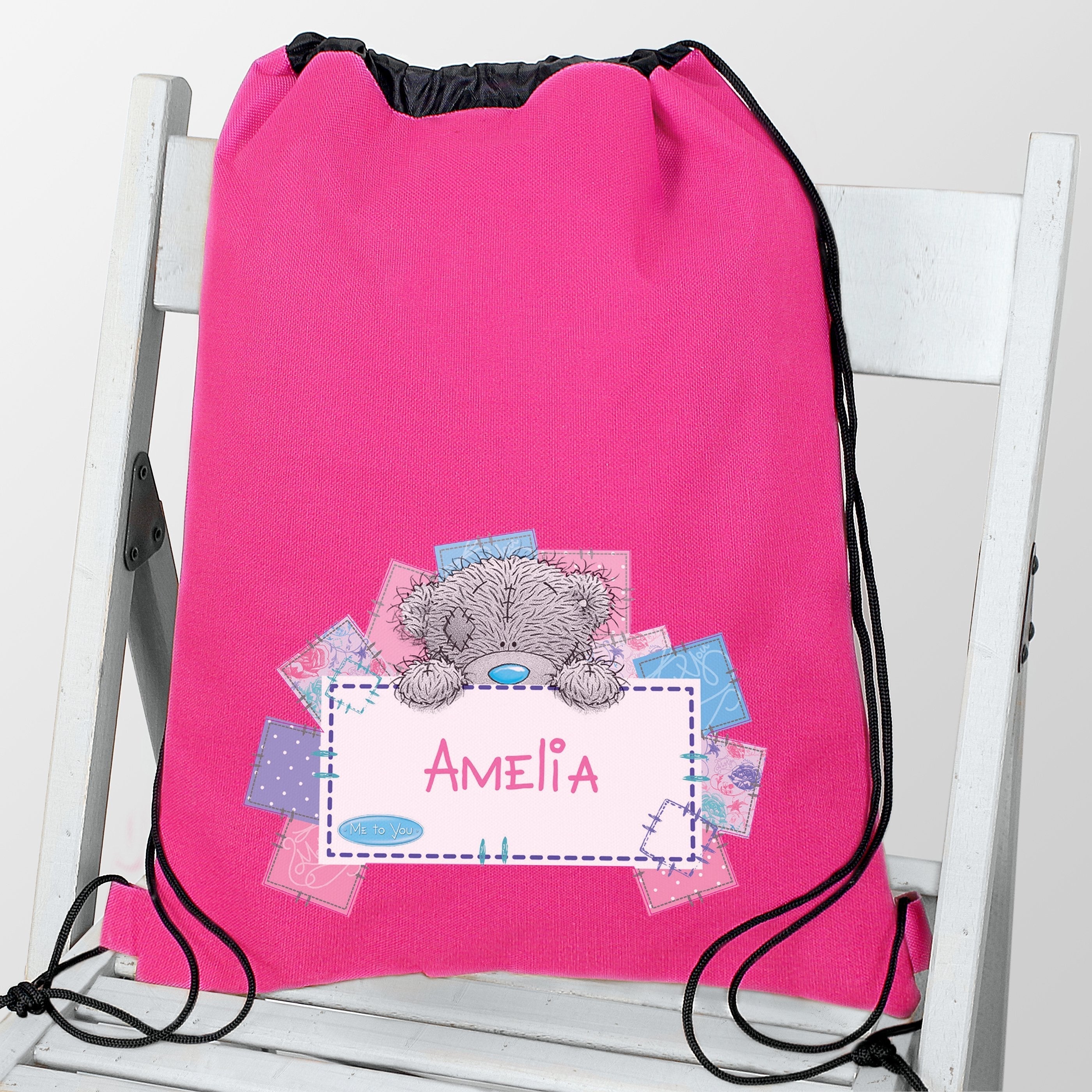 Personalised Me To You Pink Swim & Kit Bag