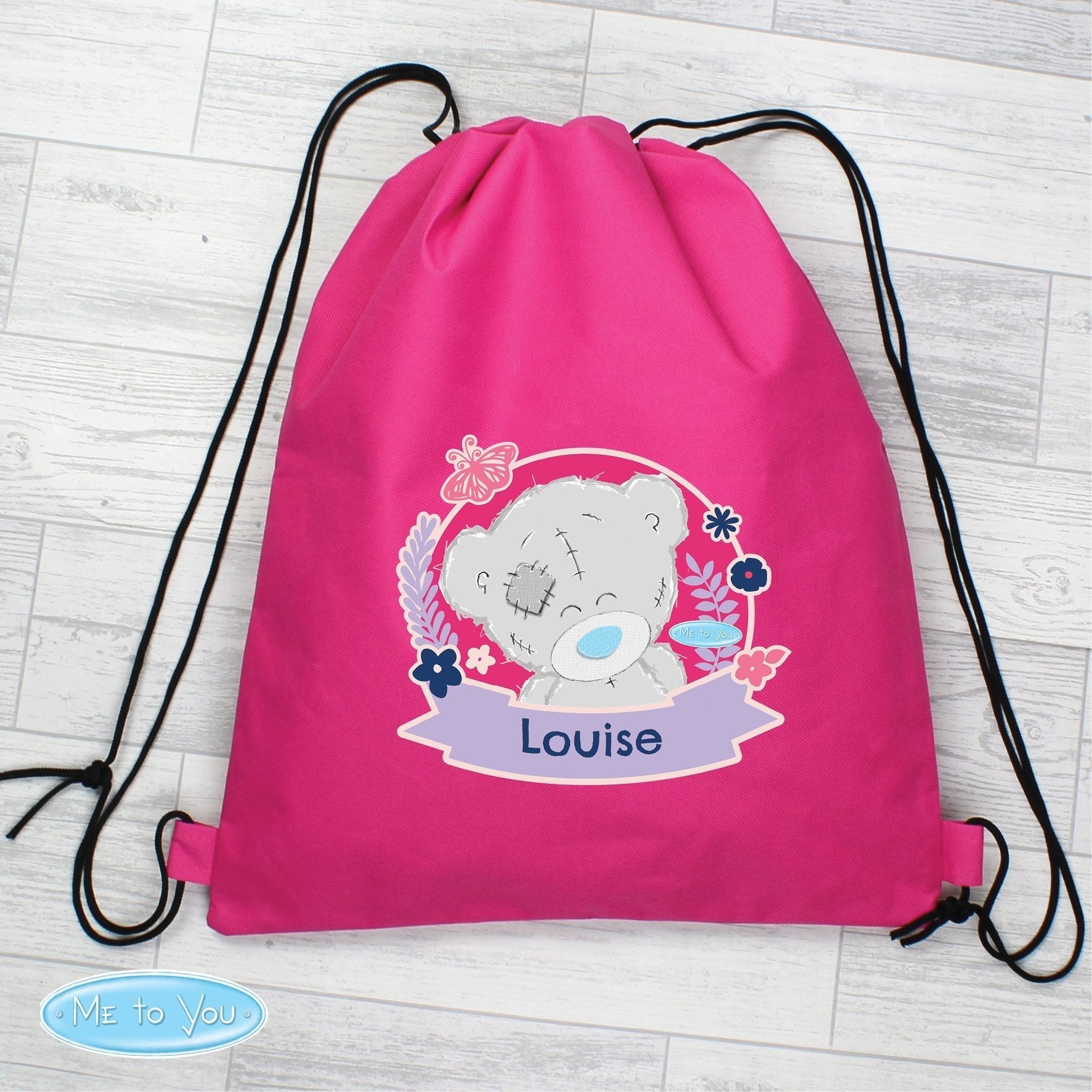 Personalised Me To You Pink Swim & Kit Bag