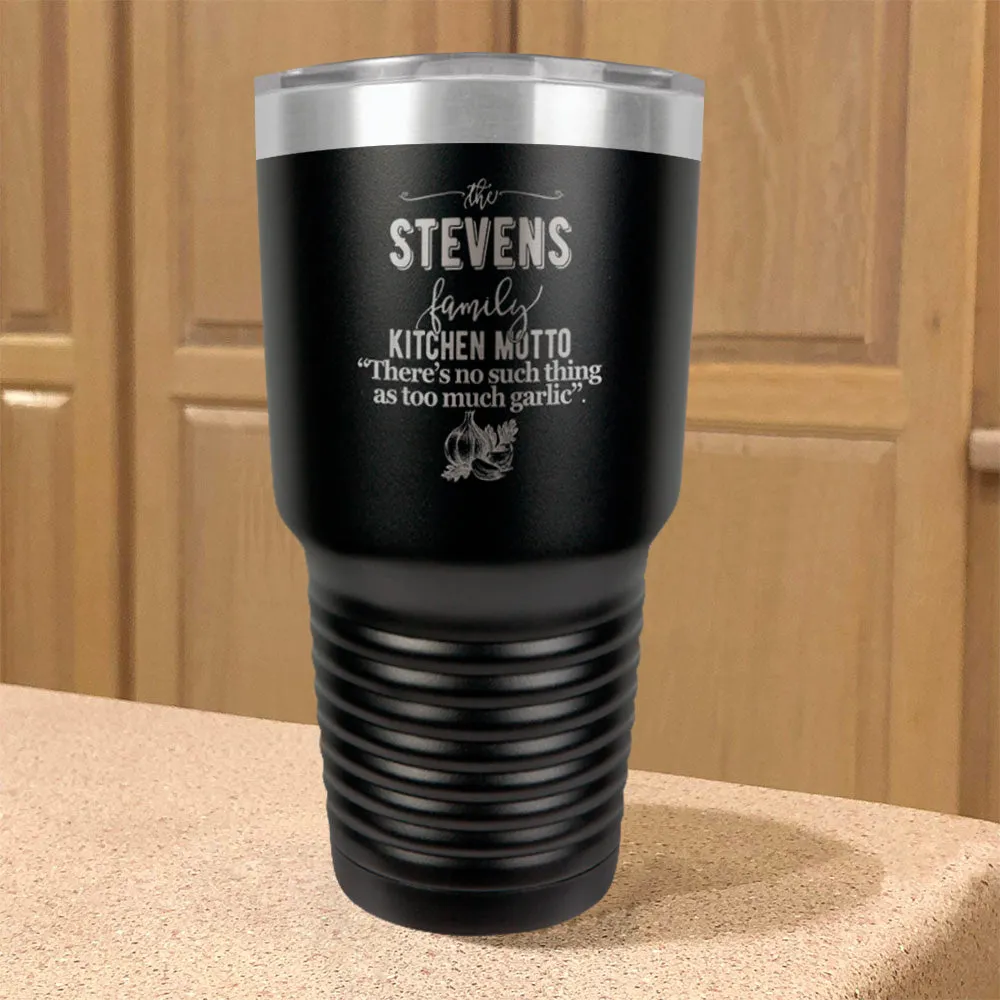 Personalized Stainless Steel Tumbler Too Much Garlic Couple