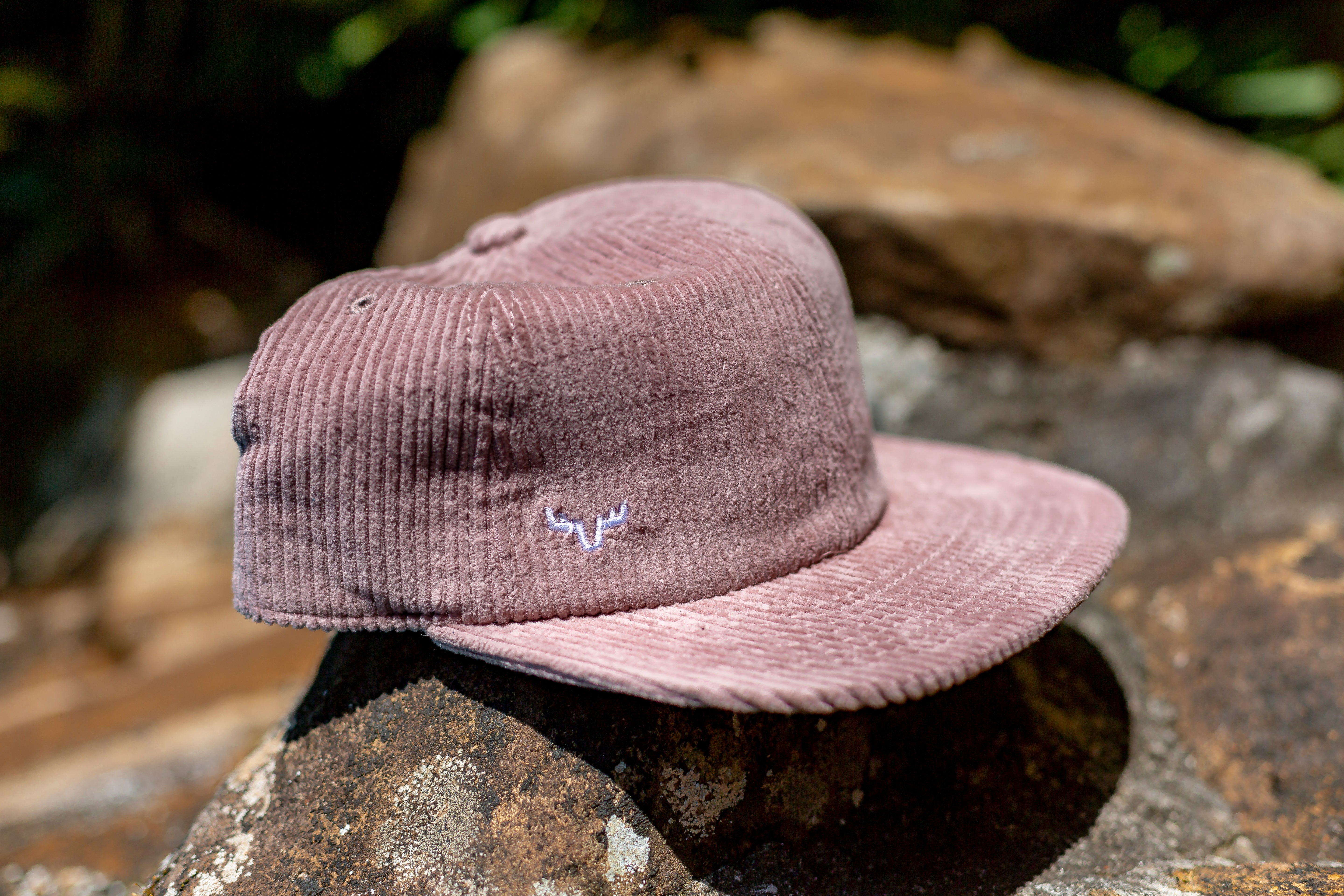 Pink Cord Antler Cap