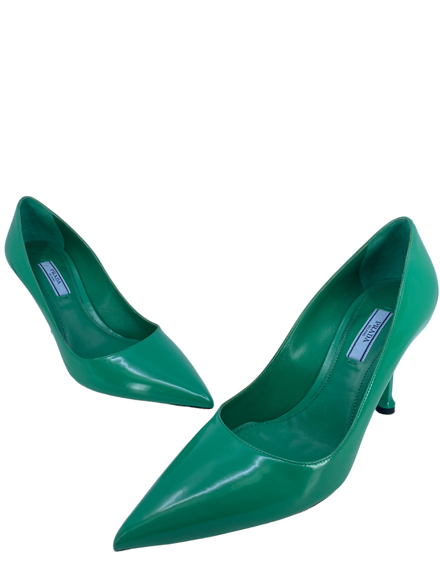 Prada Green Leather Pumps size 7.5