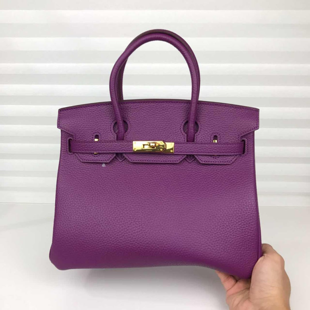 Purple Cowhide Leather  Padlock