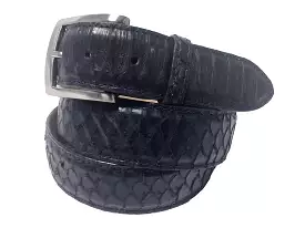 Python Skin Belt Navy