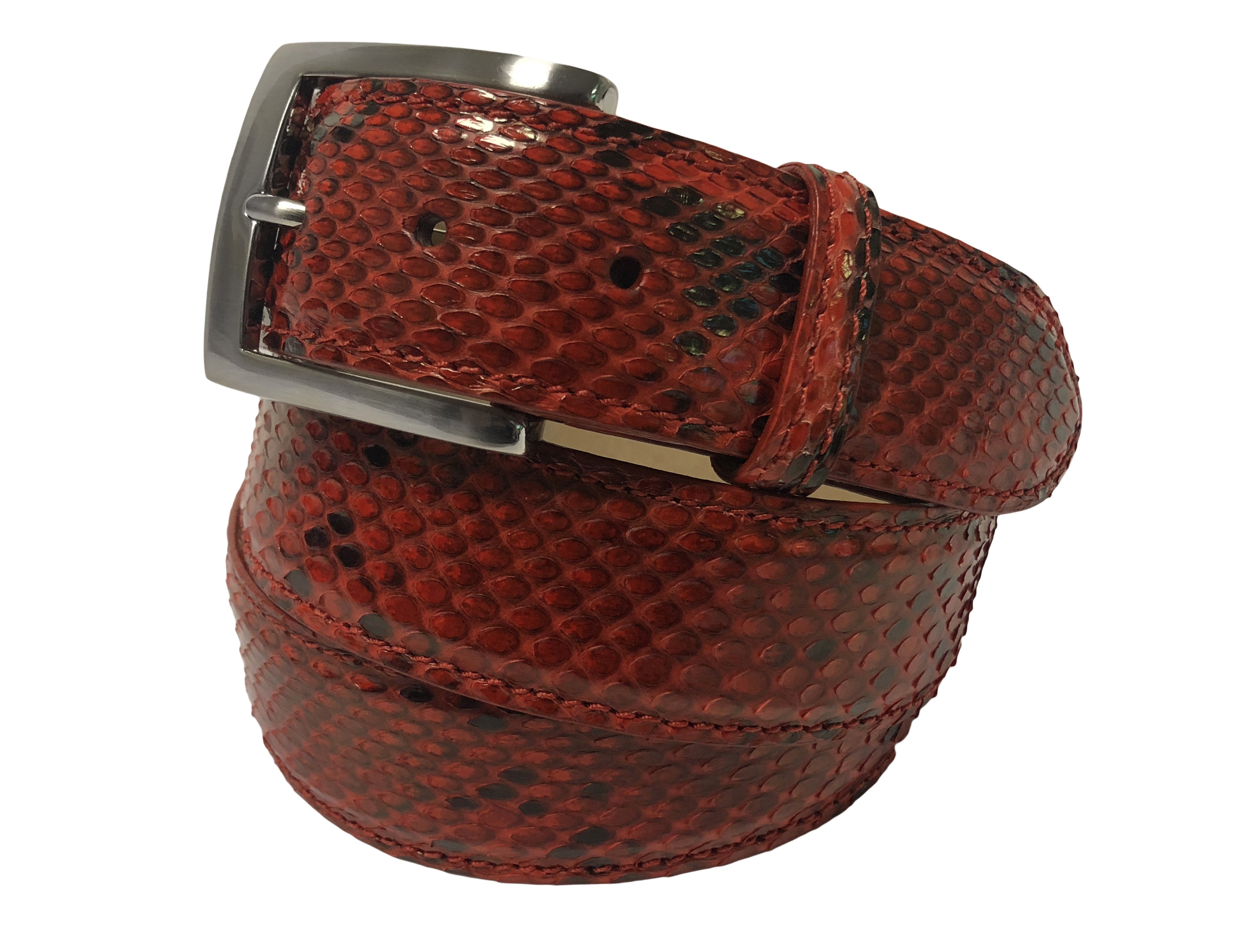 Python Skin Belt Red/Black