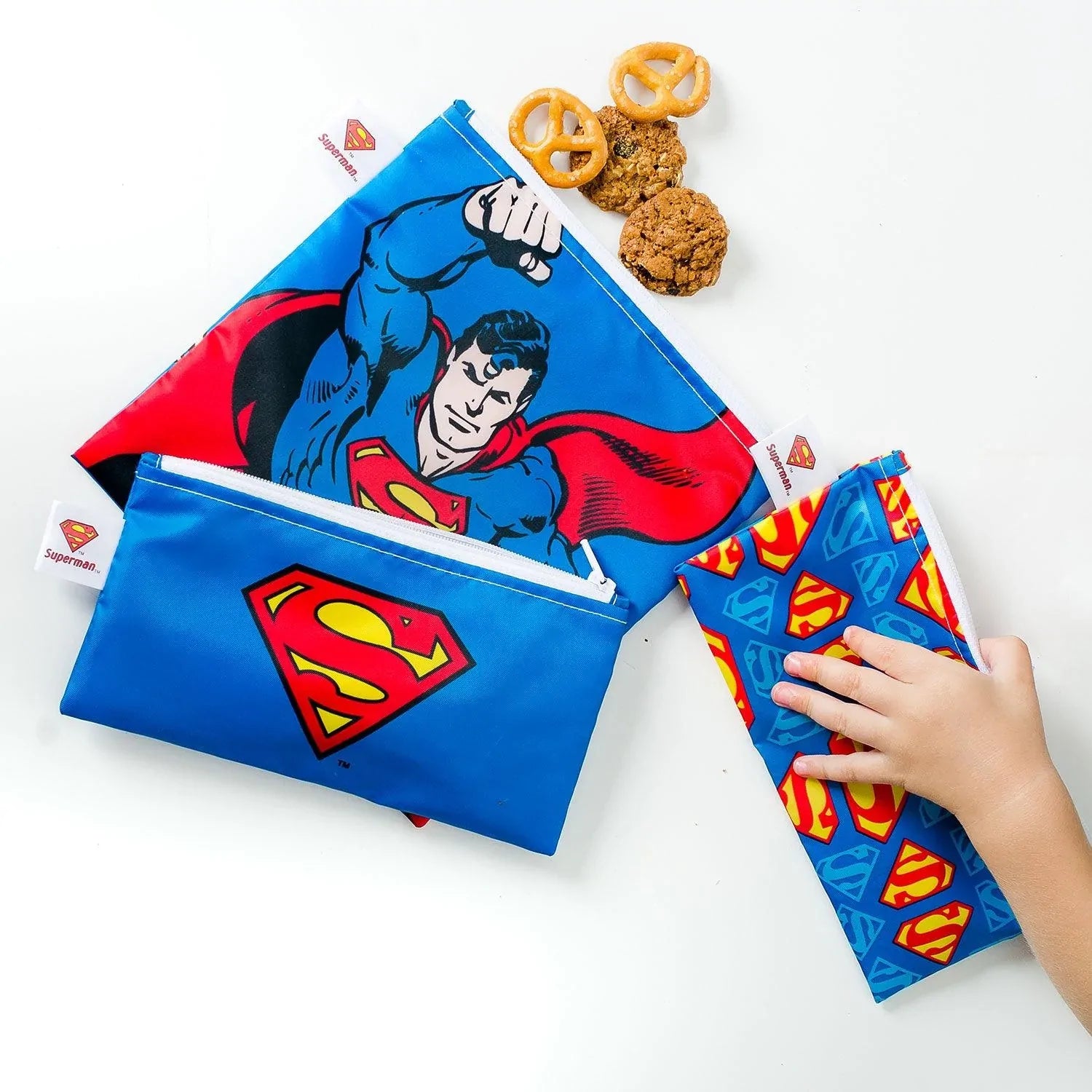 Reusable Snack Bag, 3-Pack: Superman