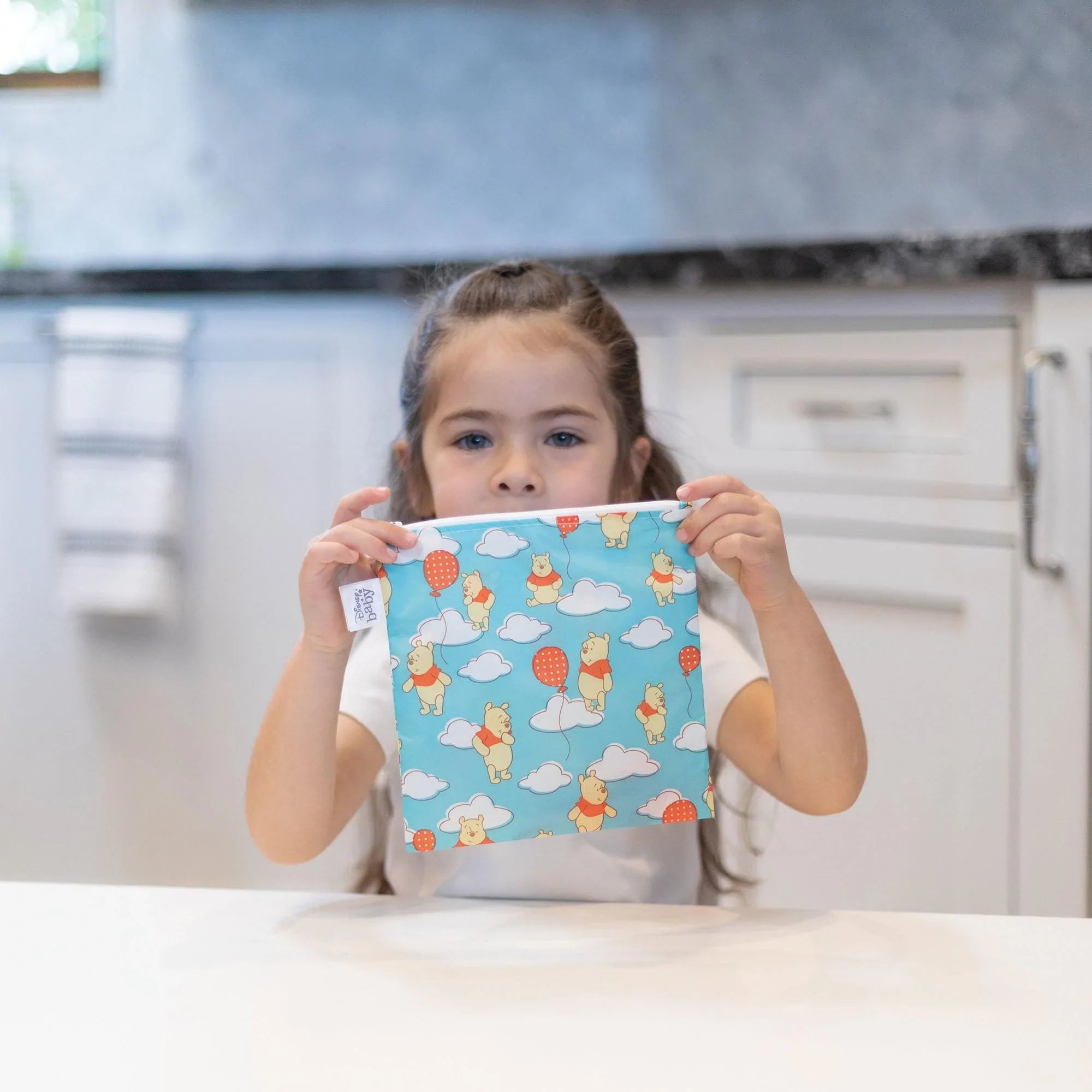 Reusable Snack Bag, Large: Winnie the Pooh Balloons