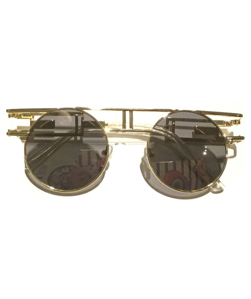 Round Retro Frame Sunglasses