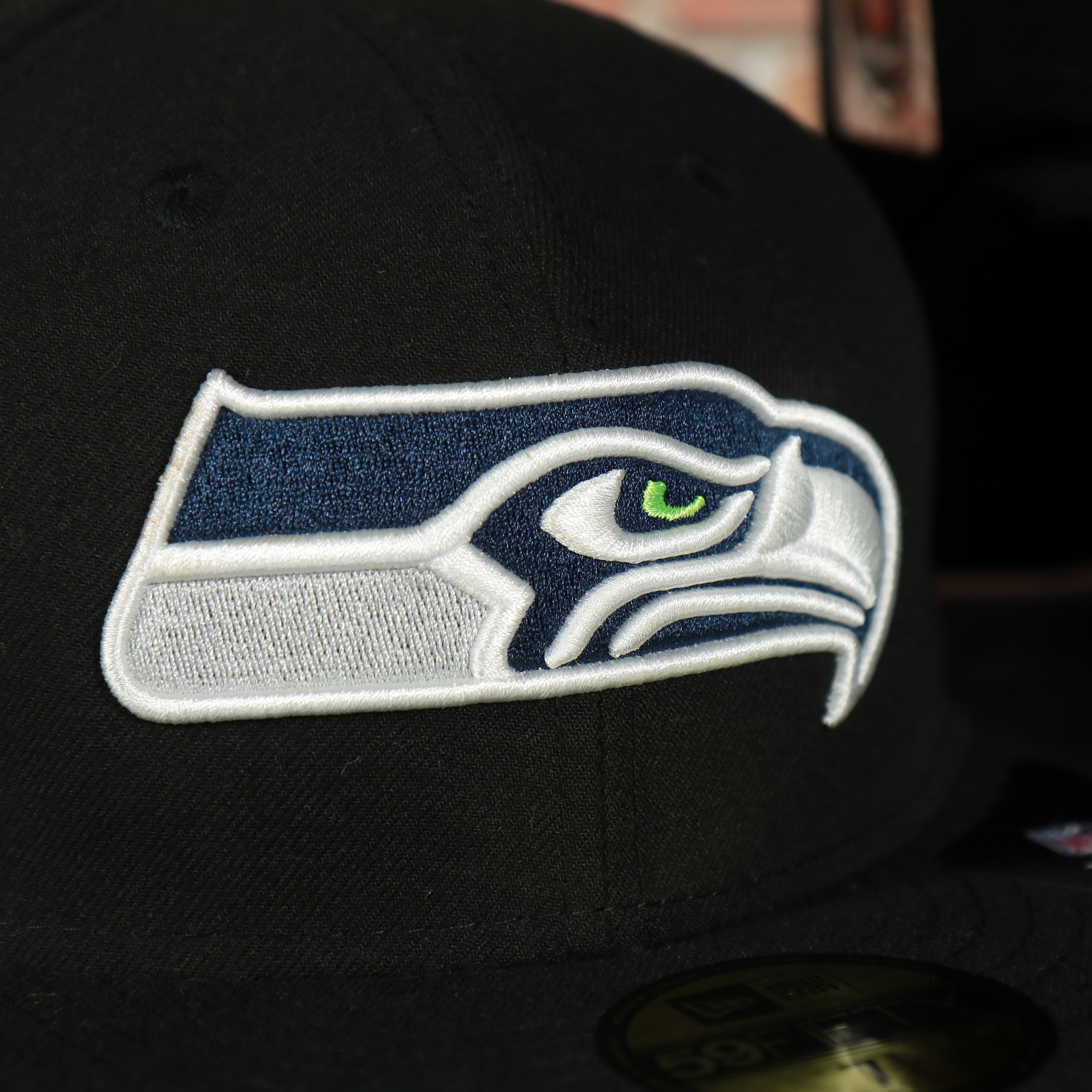 Seattle Seahawks Black Underbrim 59Fifty Fitted Cap | Black Fitted Cap