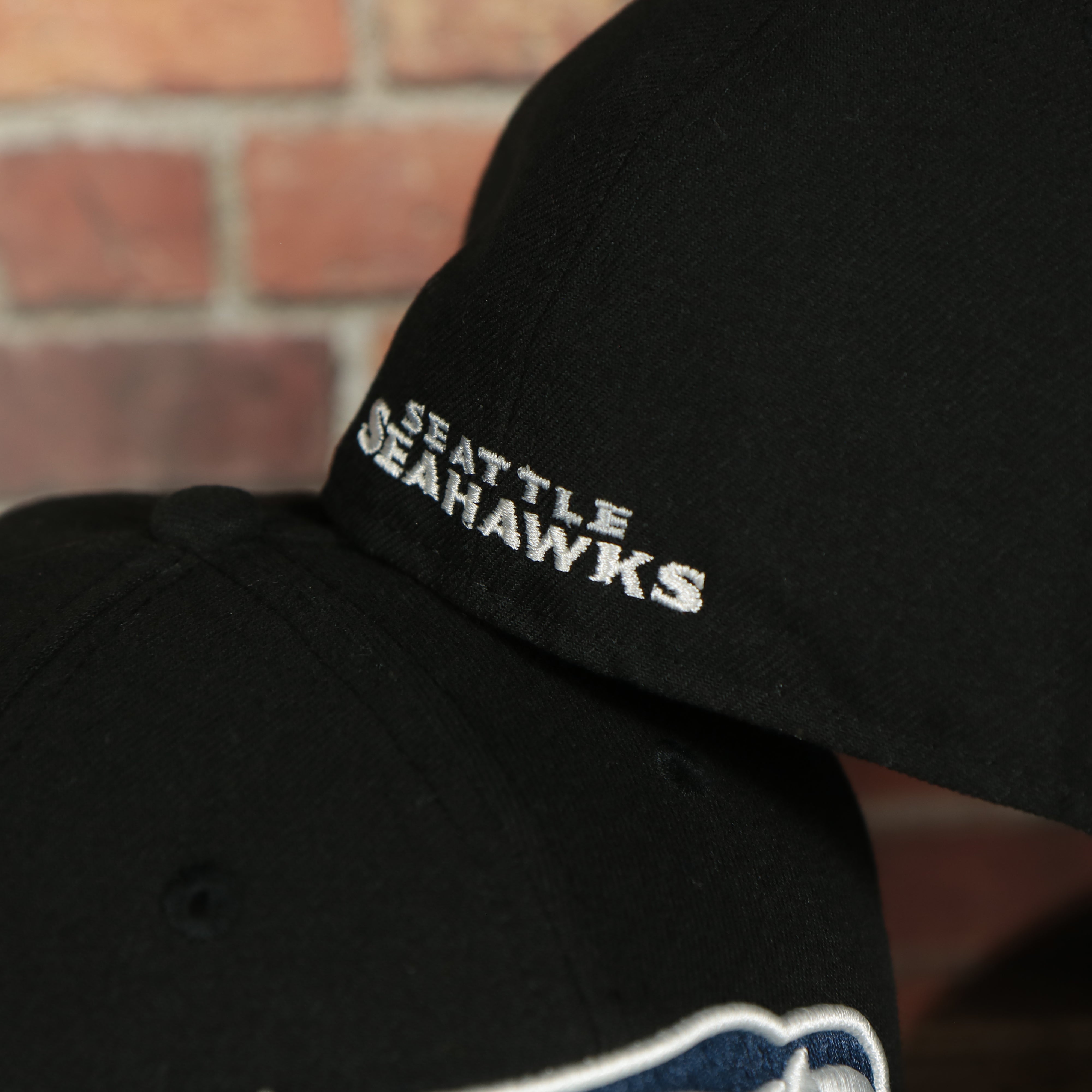 Seattle Seahawks Black Underbrim 59Fifty Fitted Cap | Black Fitted Cap