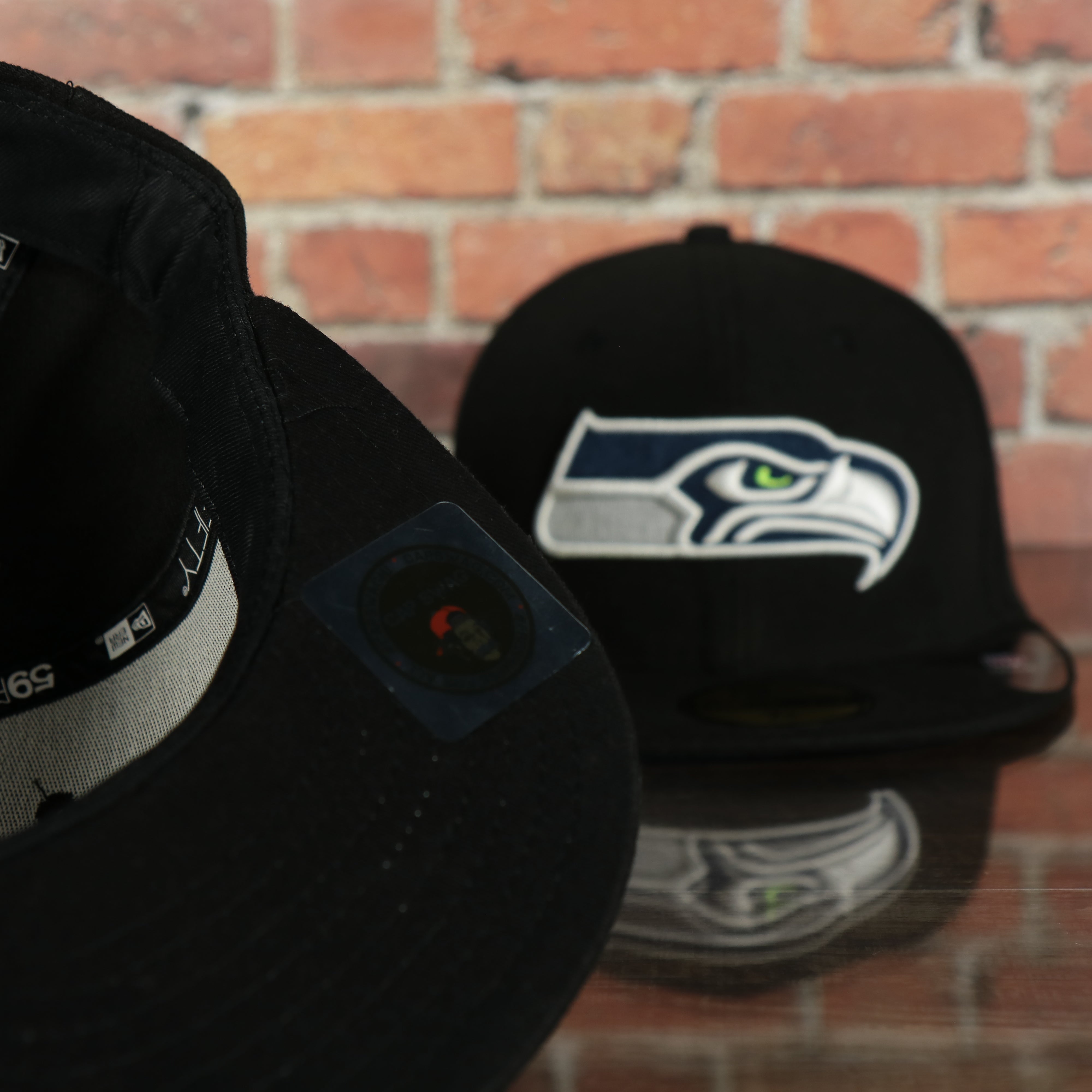 Seattle Seahawks Black Underbrim 59Fifty Fitted Cap | Black Fitted Cap