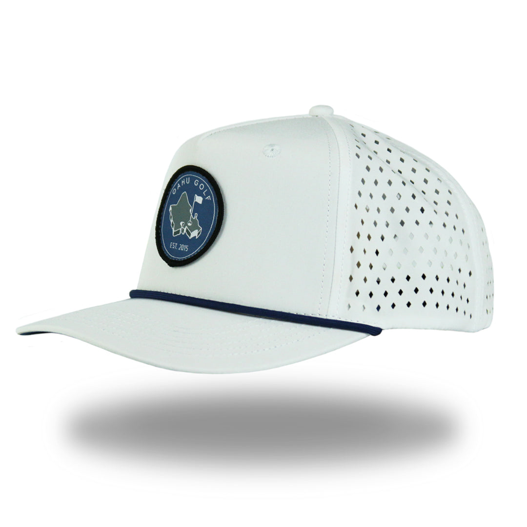 Snow Cap Fade - OGA 5 Panel Snapback - Snow Cap White