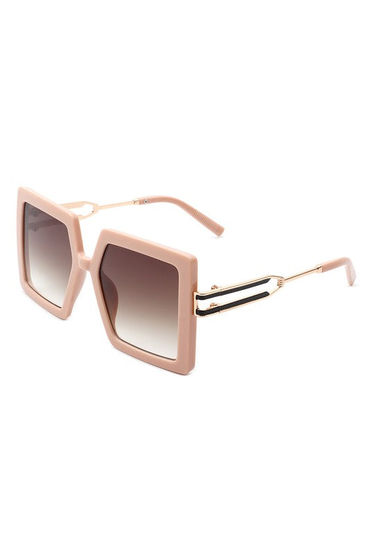 Square  Oversize Large Flat Top Fashion Sunglasses