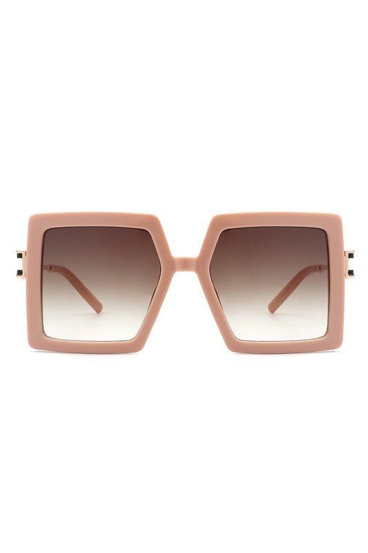 Square  Oversize Large Flat Top Fashion Sunglasses