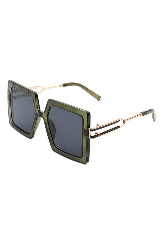 Square  Oversize Large Flat Top Fashion Sunglasses