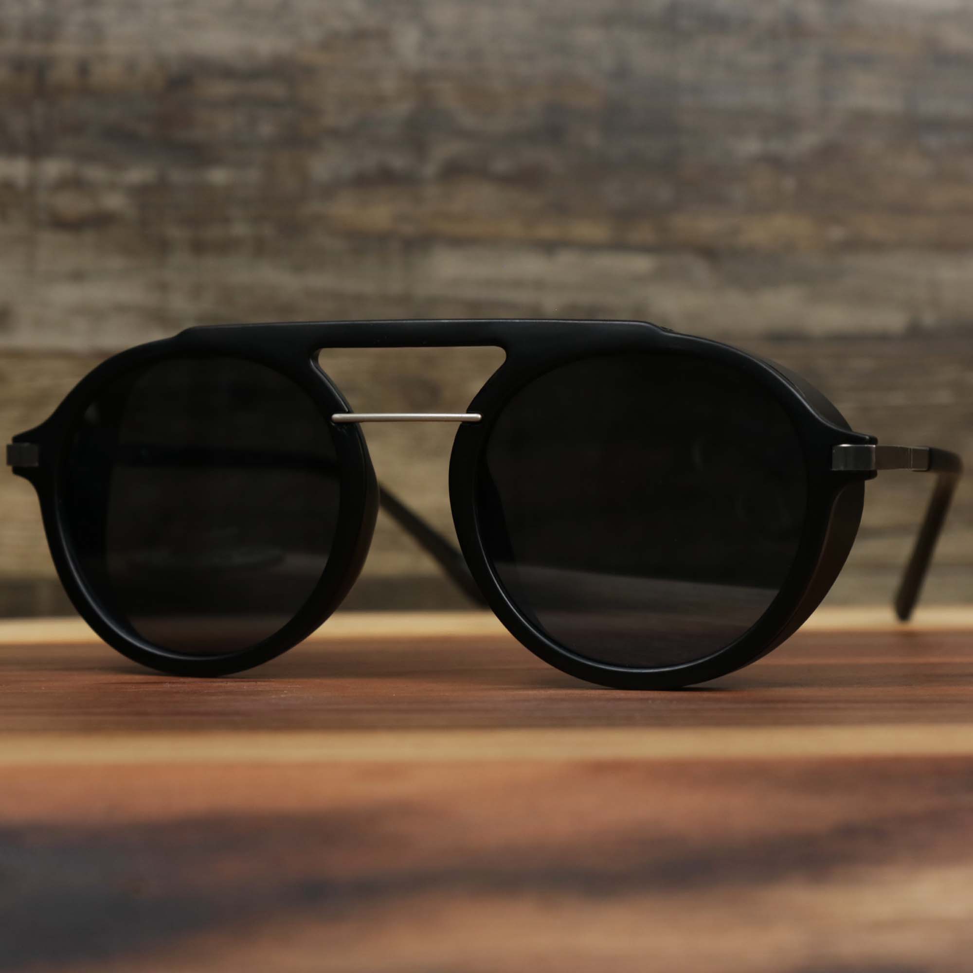 Steampunk Frames Black Lens Sunglasses with Black Frame