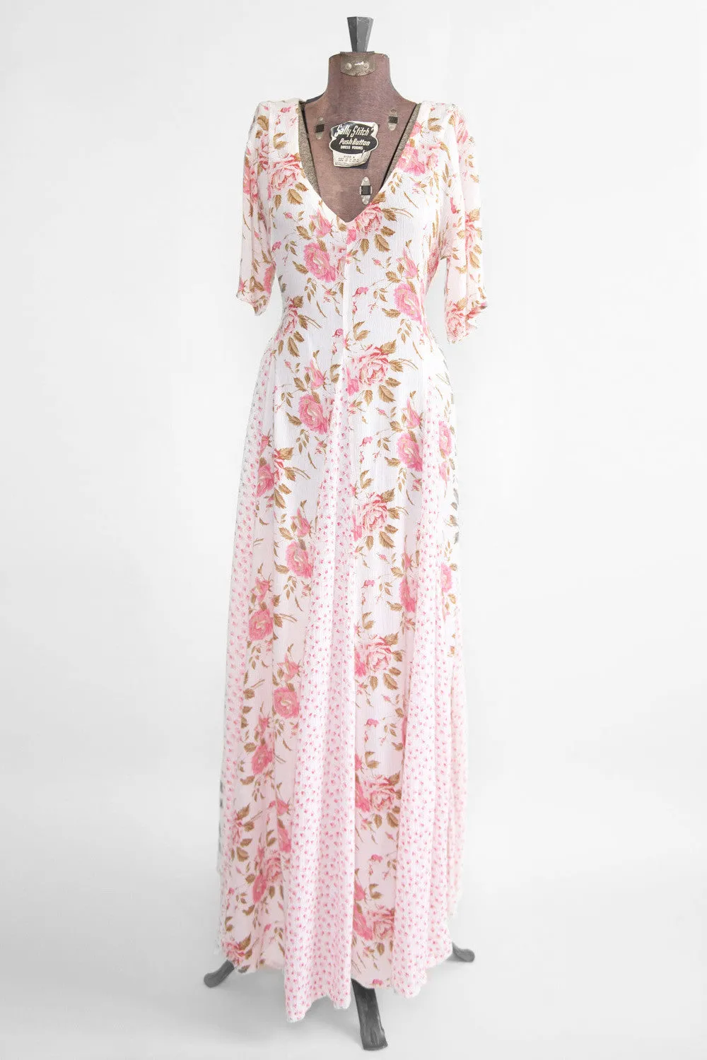 Vintage Women’s Dresses - Pretty in Pink Flowers Dress