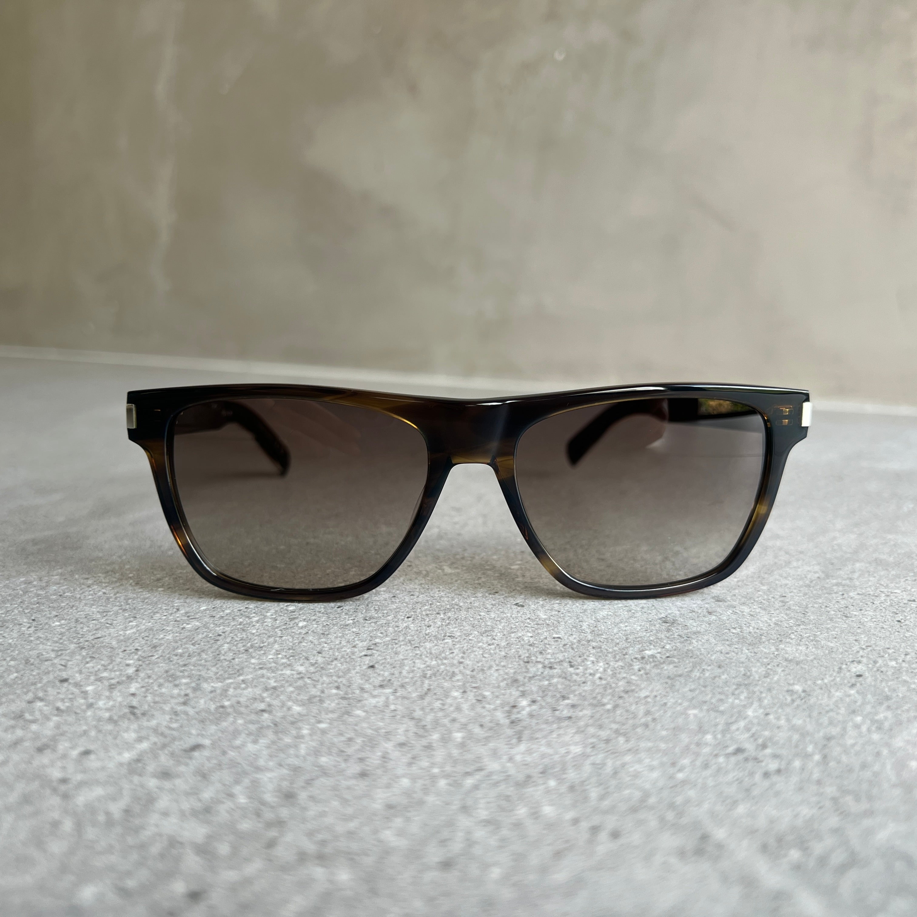 YSL SL619 Flat Top Acetate, Havana